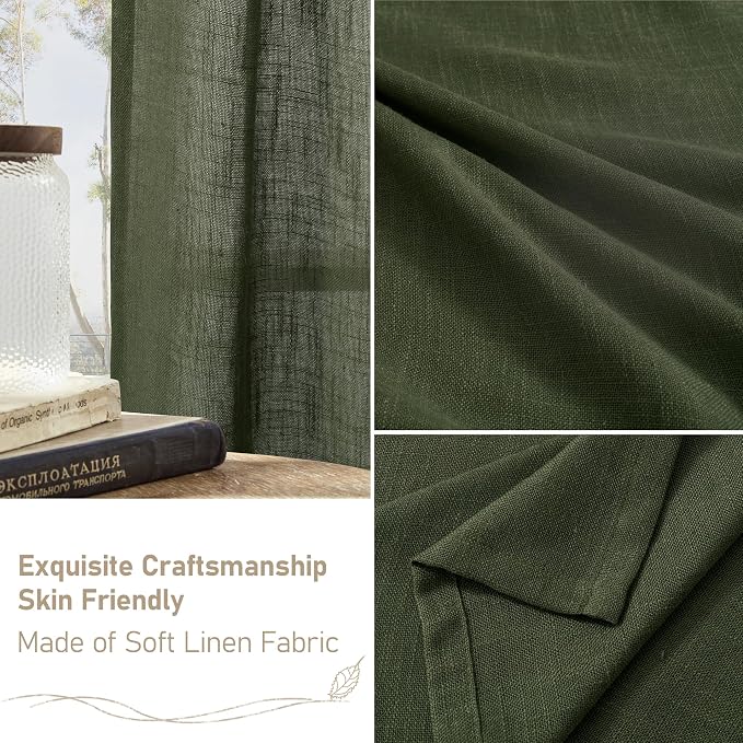 LAMIT 120 Inches Long Linen Curtains - Image 6