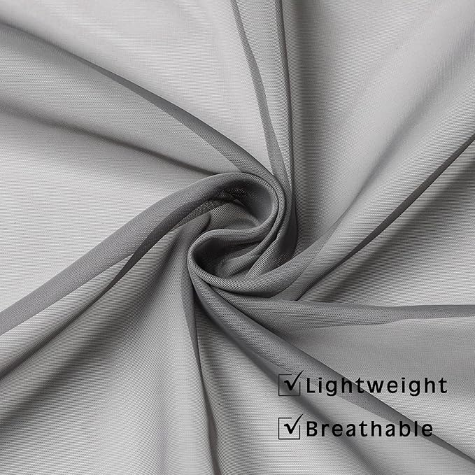OWENIE Gray Sheer Curtains, Sheer Curtains 63 inch Length 2 Panels Set - Image 7