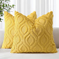 decorUhome Summer Throw Pillow Covers 22x22 Inch Set of 2, Soft Plush Faux Wool by decorUhome