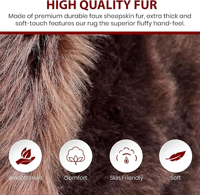 Free Shape Luxury Soft Fluffy Shag Area Rug Sexto 6 Pelts 6'x6', 180x180 cm - Image 2