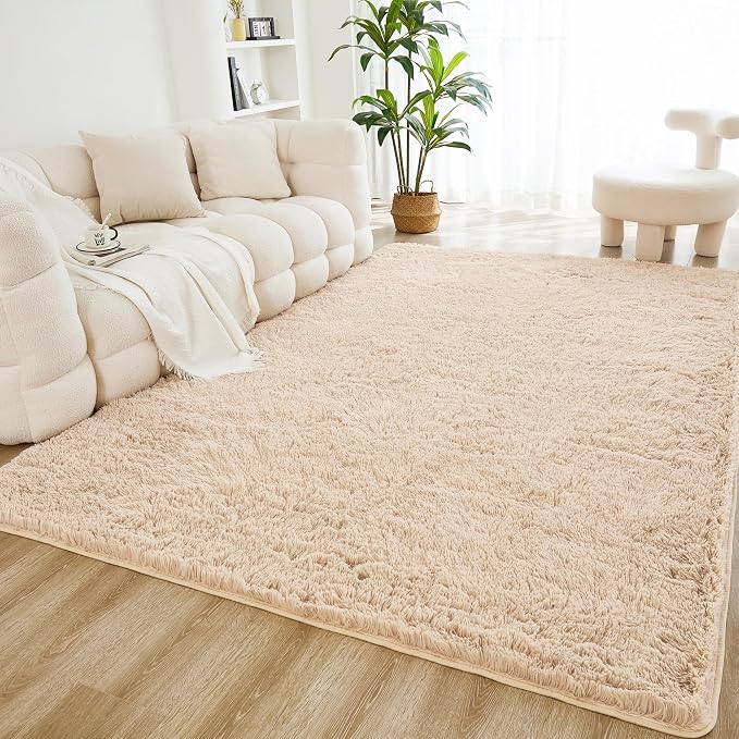Litanika 3x5 Shag Area Rug for Living Room Bedroom, Non-Shedding Modern Indoor by Litanika