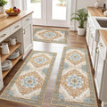 Tritard 100% Non Slip Kitchen Rugs Sets of 3 Washable Boho Kitchen Mats by Tritard