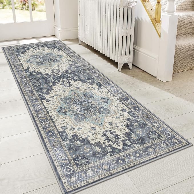 GENIMO 2x7 Runner Rugs for Hallway, Machine Washable Non Slip Vintage Rugs by GENIMO