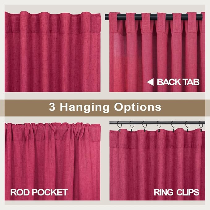 Hot Pink Curtains 45 Inch Length - Image 4