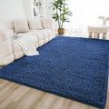 Litanika 6x9 Shag Area Rug for Living Room Bedroom, Dark Blue High Pile Ultra by Litanika