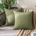 MIULEE Pack of 2 Decorative Outdoor Solid Waterproof Throw Pillow Covers Faux by MIULEE