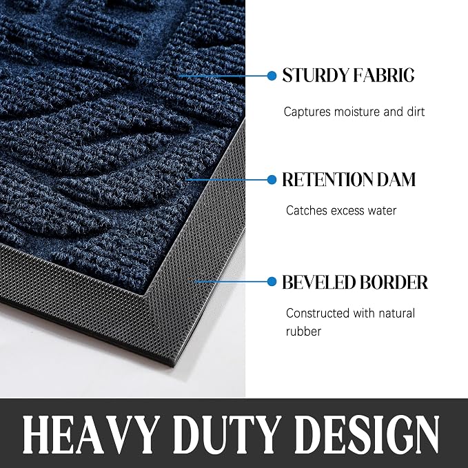 Yimobra Large Welcome Mat 36x24, Waterproof Non-Slip Outdoor Mats - Image 2