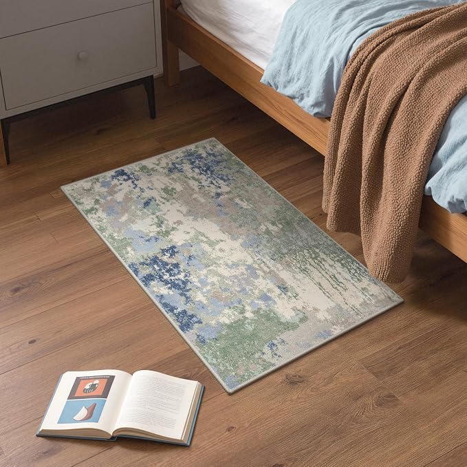 GENIMO 2X3 Washable Modern Doormat, Non-Slip Low Pile Chenille Area Rug - Image 3