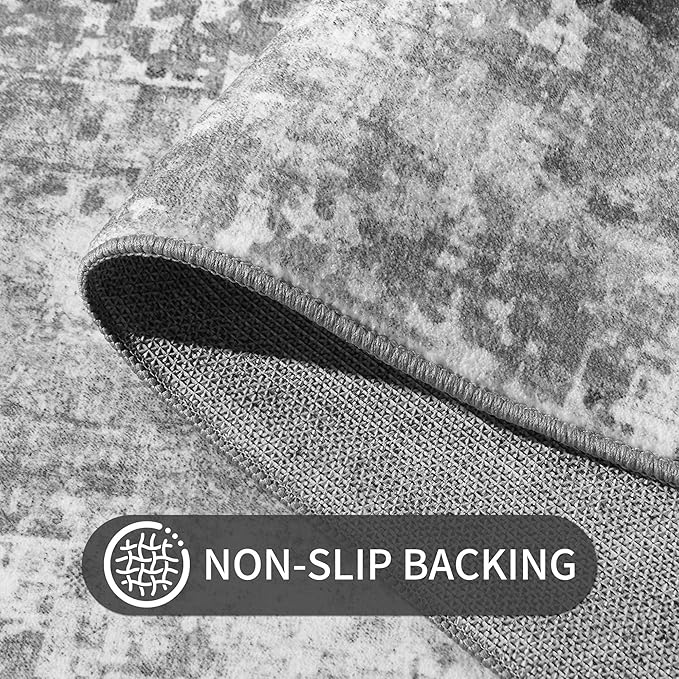 Ompaa Runner Rug for Hallways Kitchen Runner Rug Non Slip 2'6''x8' Washable - Image 5