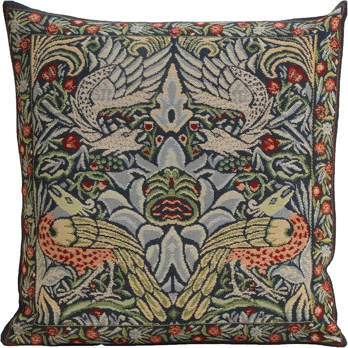 Charlotte Home Furnishings Throw Pillow Covers 16x16 in Blue Peacock Decorative by CCharlotteHomeFurnishings
