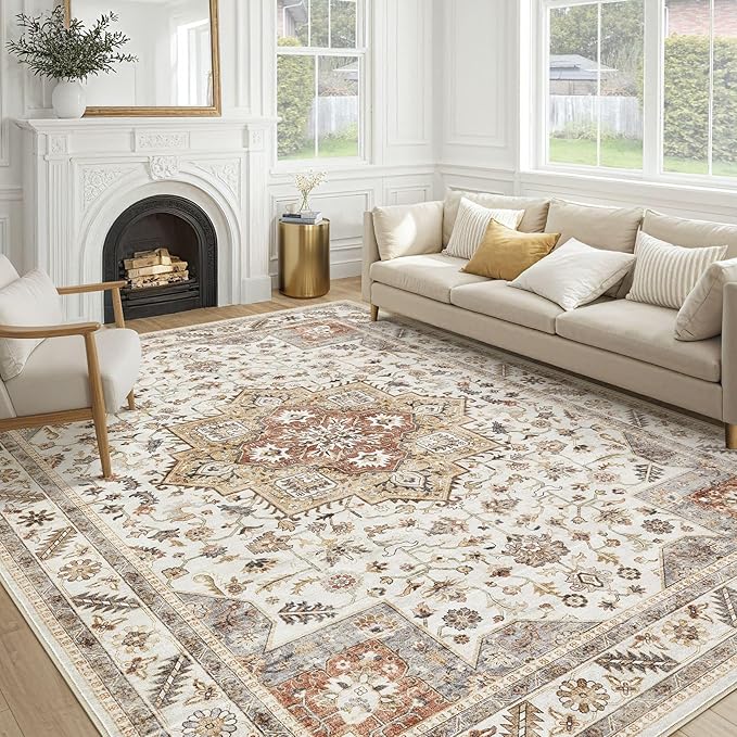 Vintage Living Room Area Rug 6x8 - Image 8