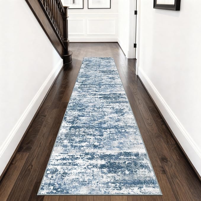 Runners for Hallways Ultra Non-Slip 2x8 Washable Kitchen Rug Abstract Tear and - Image 7