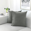 NiNi ALL Decorative Throw Pillow Covers Velvet 26x26 Inch Pack of 2 Grey by NiNiALL