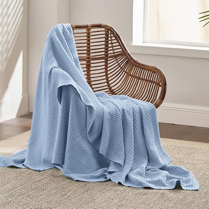 Bedsure Gentlesoft 100% Cotton Throw Blanket - Image 3