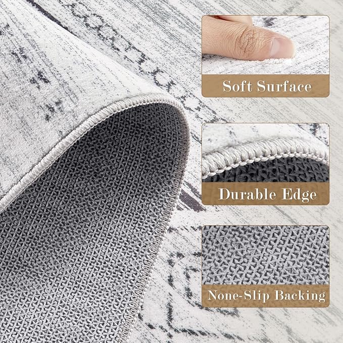 cotiled Washable 3x8 Runner Rugs: Washable Boho Rugs - Image 5