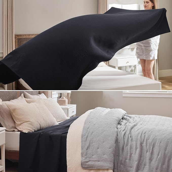 Bedsure GentleSoft 100% Cotton Blanket Queen Size - Image 5