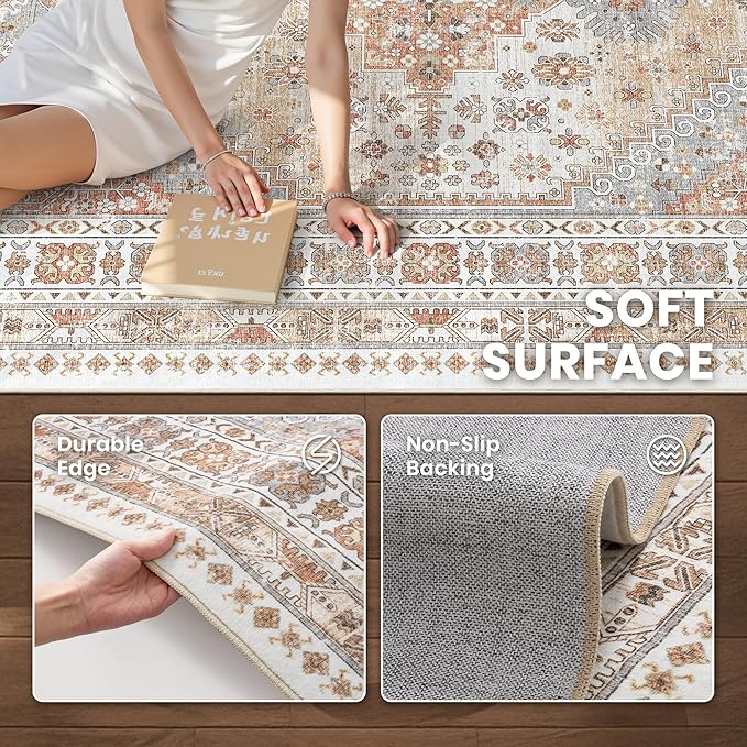 zesthome 3x5 Area Rug Ultra Soft Washable Rug, Non Slip Area Rug Indoor Entrance - Image 6