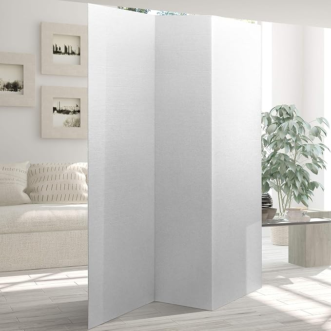 6 ft. Tall White Temporary Cardboard Folding Screen - Image 8