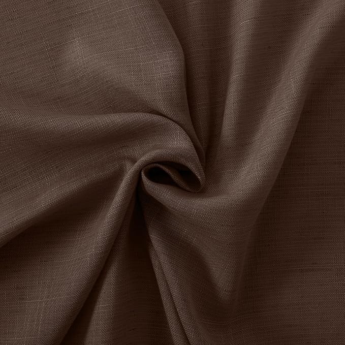 BGment Brown Linen Curtains 80 Inches Long - Image 9