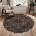 GENIMO 5FT Round Area Rugs for Living Room, Circle Rugs Machine Washable Low by GENIMO