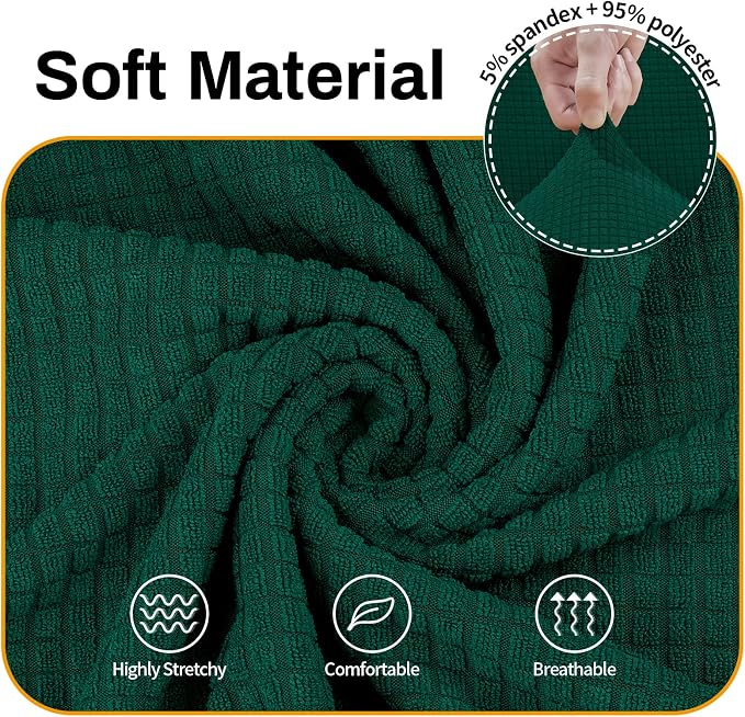 Asnomy Sofa Covers for 2 Cushion Couch Stretch loveseat Covers Slipcovers - Image 3