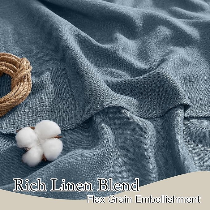 RYB HOME Cafe Curtains 24 inches Length, Linen Sheer Short Curtains - Image 5