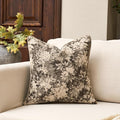 Yangest Neutral Floral Pillow Cover 24 x 24 Inches, Vintage Chenille Square by Yangest