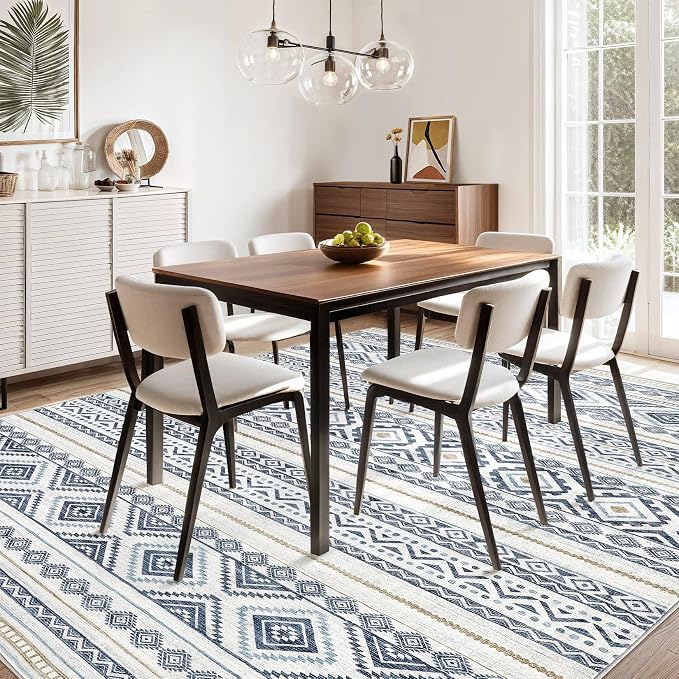 cotiled 10x14 Area Rug Living Room: Washable Boho Rugs - Image 4