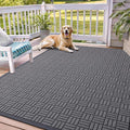 OLANLY Front Door Mat Outside Entrance 71x47, Heavy Duty Sturdy Natural Rubber by OLANLY