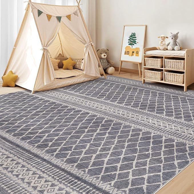 cotiled 10x12 Area Rug Living Room: Washable Boho Rugs - Image 7