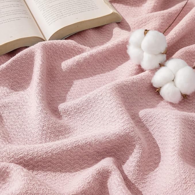 Bedsure GentleSoft 100% Cotton Large Throw Blanket by BEDSURE