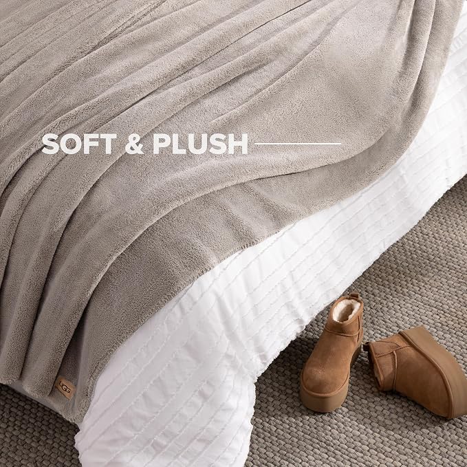 UGG Whitecap King Blanket for Bed, Fleece Cozy Soft Blanket, Luxury Warm Extra - Image 6
