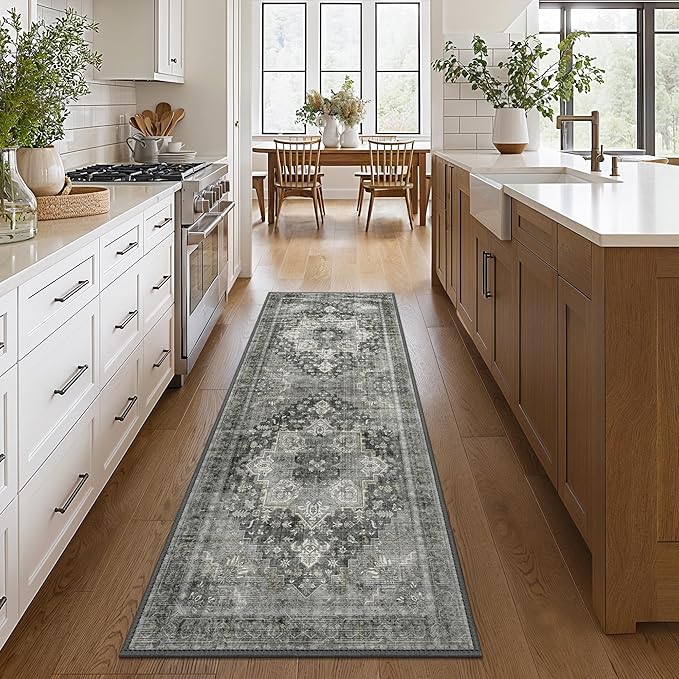 GENIMO 2'6"x10 Runner Rugs for Hallway, Machine Washable Non Slip Vintage Rugs - Image 2