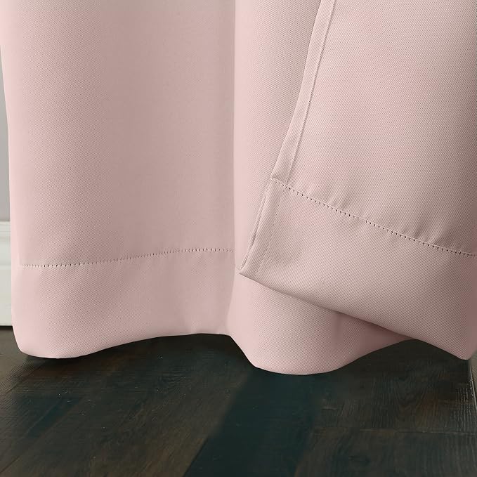 Sun Zero Easton Energy Saving Blackout Grommet Curtain Panel, Blush Pink - Image 3