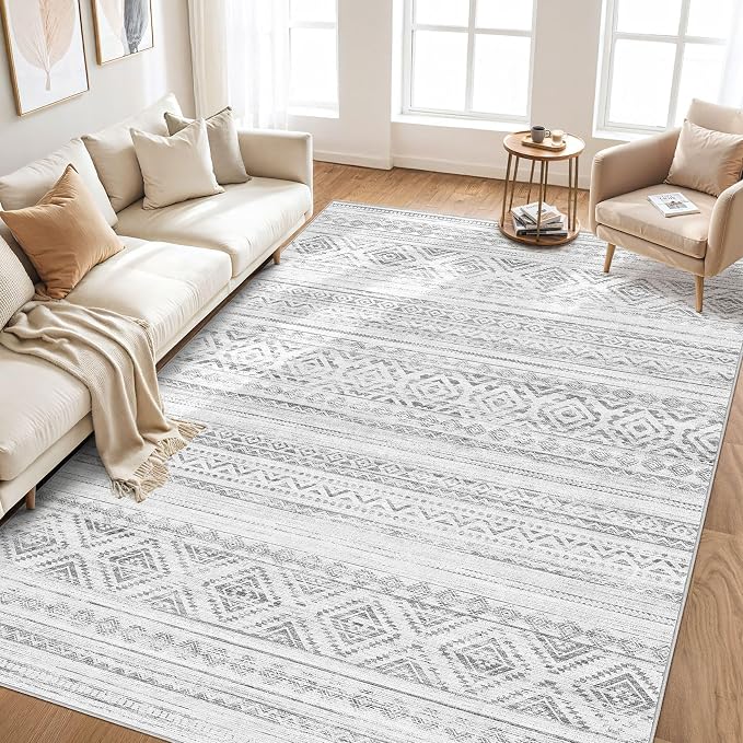 cotiled 8x10 Area Rug Living Room: Washable Boho Rugs - Image 6