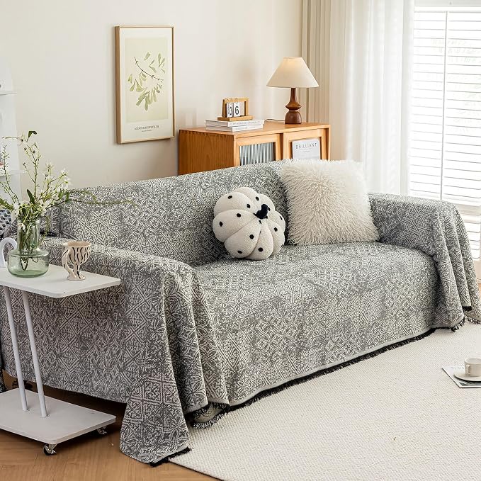 ROOMLIFE Couch Cover Black Boho Sofa Covers by ROOMLIFE
