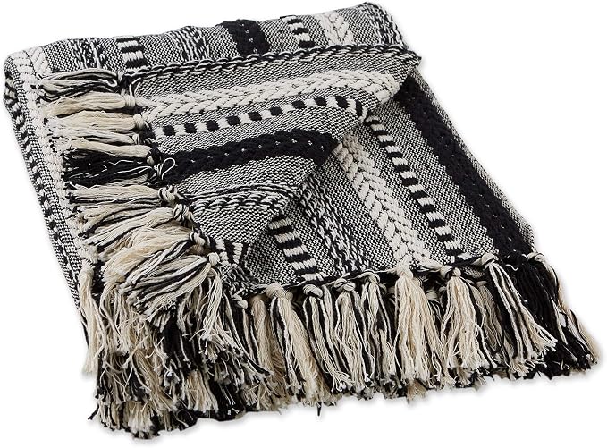 DII Braided Striped Decorative Throw Blanket by DII