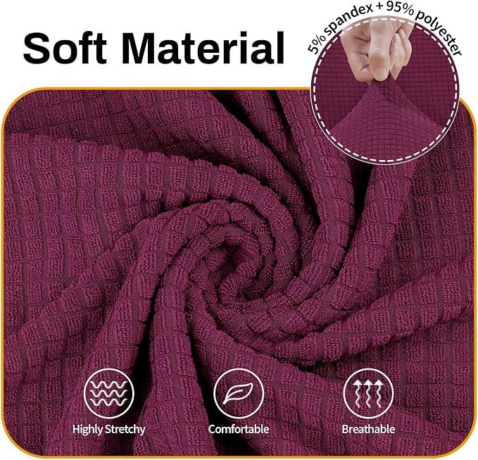 Asnomy Sofa Covers for 2 Cushion Couch Stretch loveseat Covers Slipcovers - Image 3