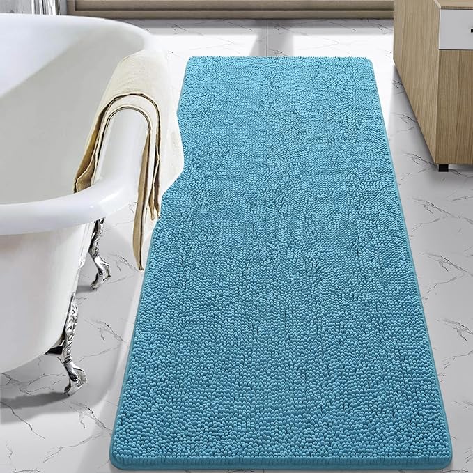 LOCHAS Luxury Bathroom Rug Shaggy Bath Mat 24 x 60 Inch, Washable Non Slip Bath by LOCHAS