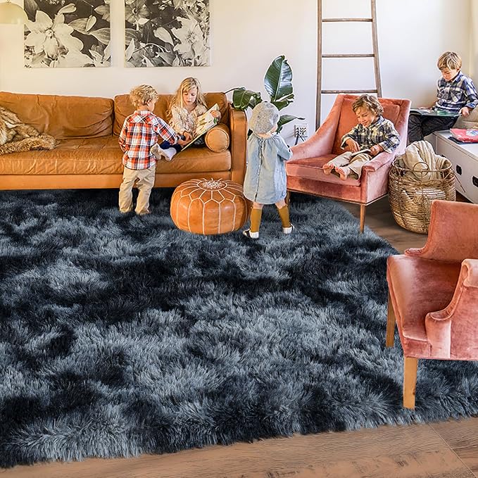 Rugs for Living Room 9x12, Soft Shaggy Modern Shag Area Rug for Bedroom - Image 6