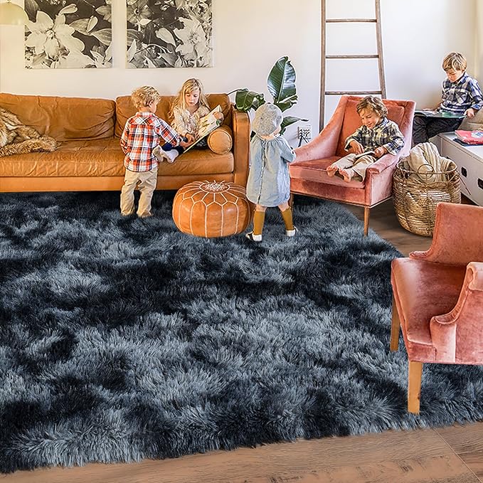 Rugs for Living Room 8x10, Soft Shaggy Modern Shag Area Rug for Bedroom - Image 2