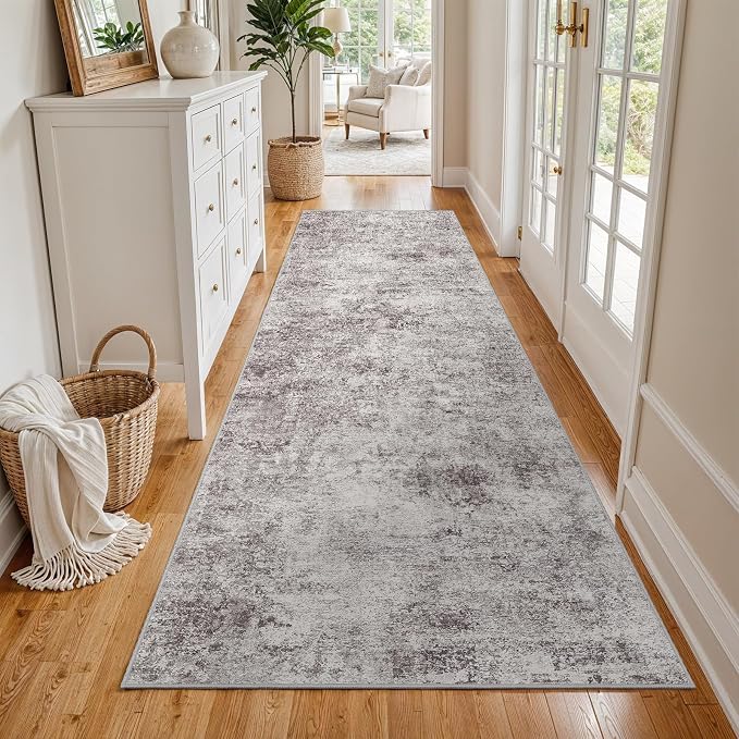3x10 Washable Hallway Runner Rug – Abstract Non-Slip Mat - Image 4