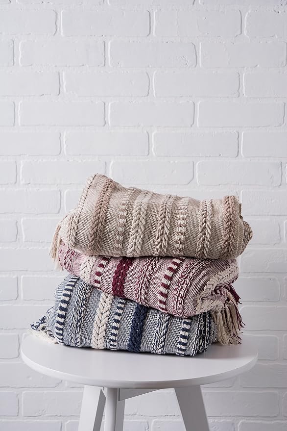 DII Braided Striped Decorative Throw Blanket - Image 6