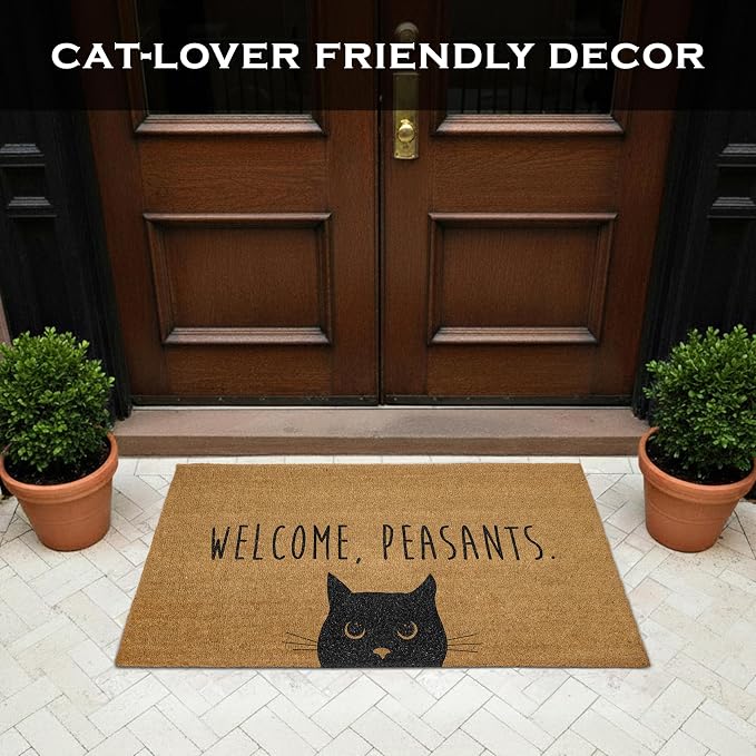 MAINEVENT Welcome Peasants Door Mat Large 48x24 Inch, Go Away Peasants Cat Door - Image 8