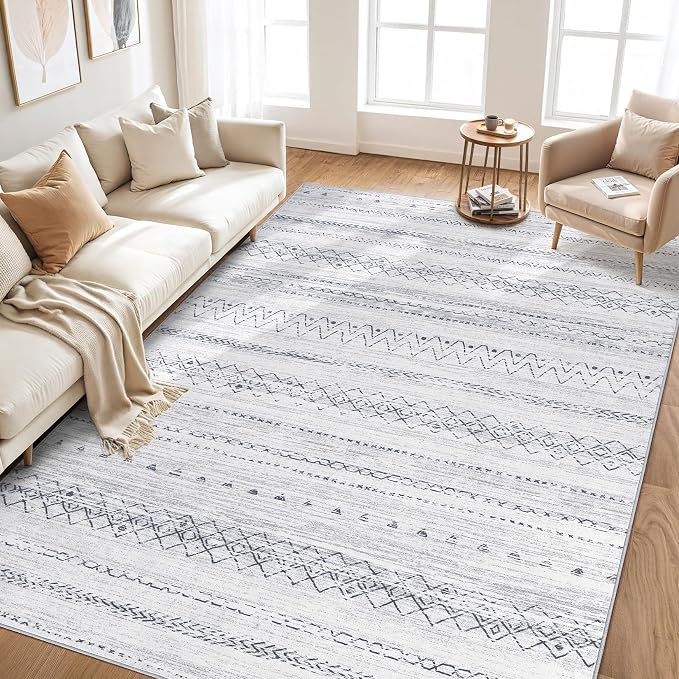 cotiled 7x9 Area Rug Living Room: Washable Boho Rugs - Image 6