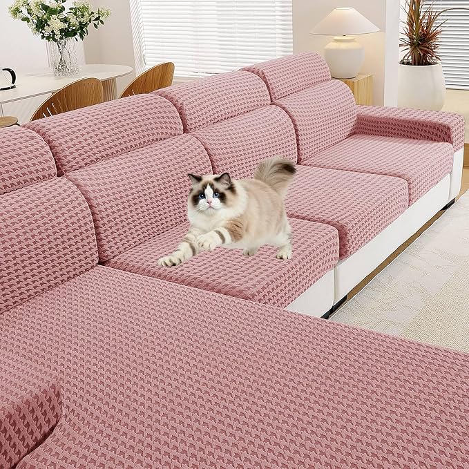 MAXIJIN Couch Cushion Covers for Sectional Sofa, Stretch Sofa Cushion Cover by MAXIJIN