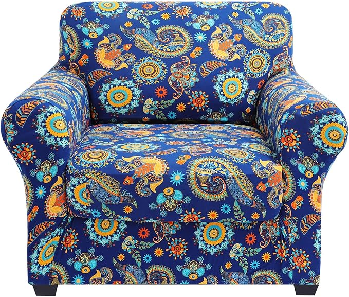 hyha Couch Covers, Chair/Sofa Covers, Floral Pattern, 2 Pieces, Armchair by hyha