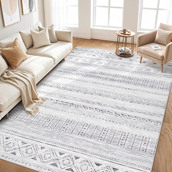 cotiled 8x10 Area Rug Living Room: Washable Boho Rugs - Image 6