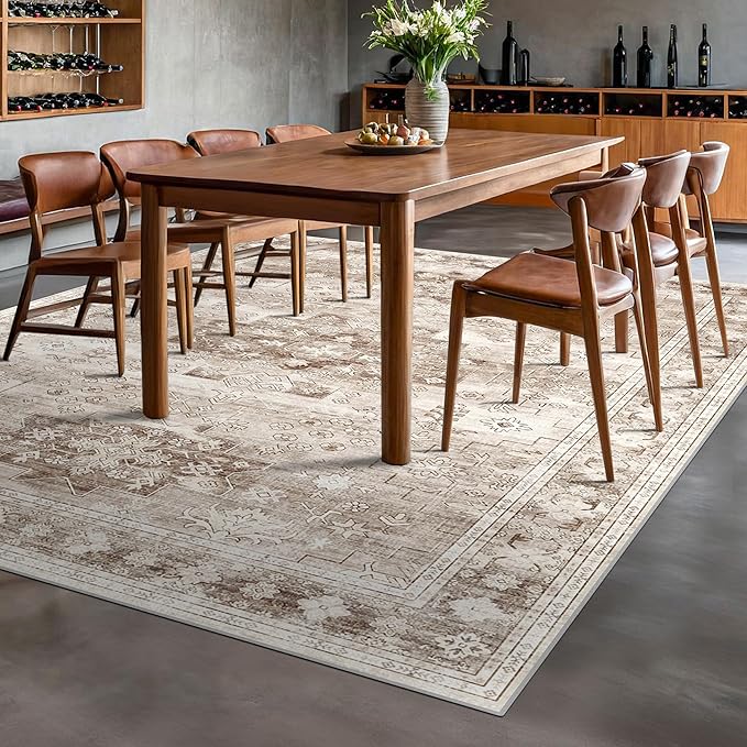 Washable Farmhouse Living Room Rug, 8x10 Area Rugs - Image 9