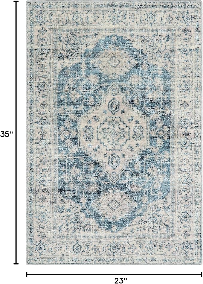 Lahome Oriental Washable Small Area Rug, 2x3 Rugs - Image 2